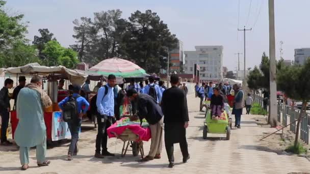 Utcai Forgalom Mazar Sharifban Észak Afganisztánban 2019 Ben — Stock videók