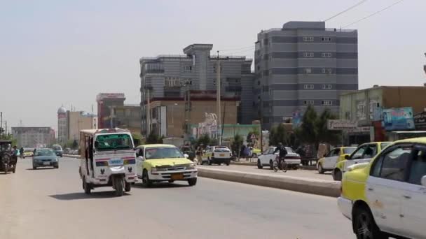 Tráfico Urbano Mazar Sharif Norte Afganistán 2019 — Vídeos de Stock