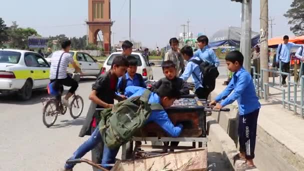 Ulice Mazar Sharif Severní Afghánistán Roce 2019 — Stock video