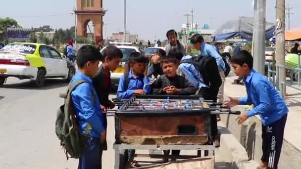 Street Traffic Mazar Sharif North Afghanistan 2019 — Stock Video