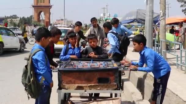 Street Traffic Mazar Sharif North Afghanistan 2019 — Stock Video