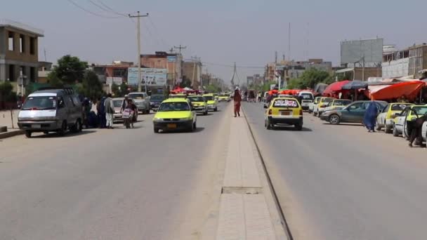 Tráfego Rua Mazar Sharif Afeganistão Norte 2019 — Vídeo de Stock