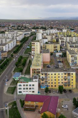 Moğolistan 'ın Ulaanbaatar bölgesinin dokuz bölgesinden biri olan Baganuur' un havadan görünüşü, yaklaşık Haziran 2019 'da gerçekleşmiştir.