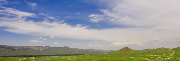 Ilmakuva Mongolian Maaseudulta Lähellä Mongolian Pääkaupunkia Ulaanbaataria Noin Kesäkuuta — kuvapankkivalokuva