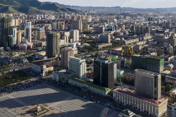 Vista Aérea Plaza Sukhbaatar Plaza Principal Ulán Bator Capital Mongolia — Foto de Stock