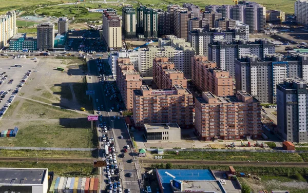 Vista Aérea Ulaanbaatar Capital Mongólia Por Volta Junho 2019 — Fotografia de Stock