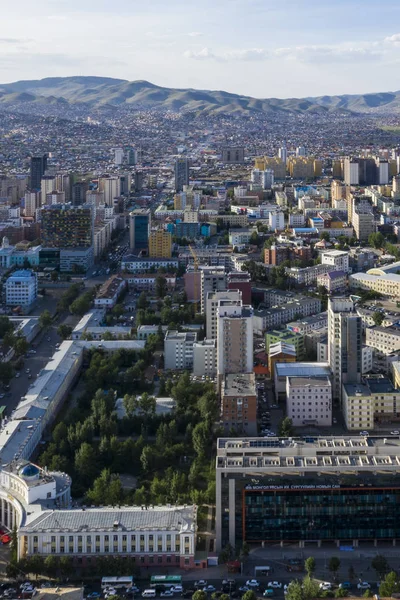 Letecký Pohled Ulaanbaatar Hlavní Město Mongolska Kolem Června 2019 — Stock fotografie