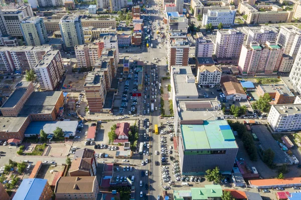 Luchtfoto Van Ulaanbaatar Hoofdstad Van Mongolië Circa Juni 2019 — Stockfoto