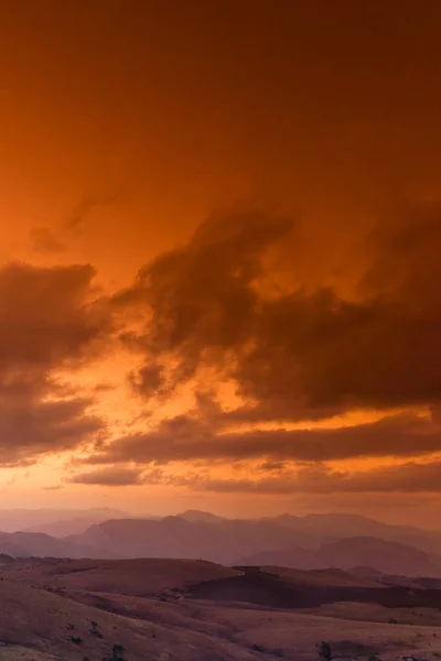 Prachtige Kleurrijke Lucht Boven Malolotja National Park Zuid Afrika — Stockfoto