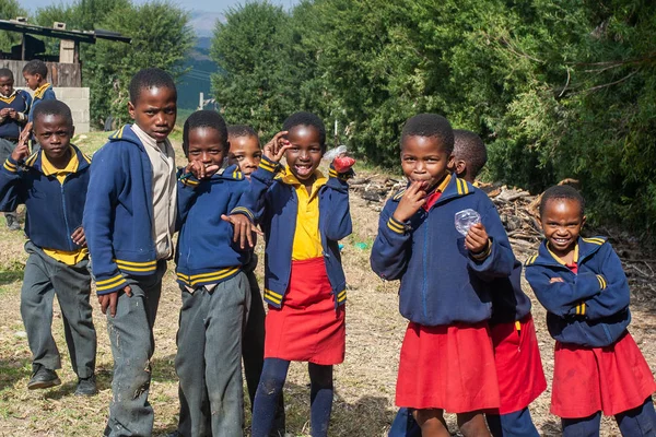 Enfants Swazis Non Identifiés Juillet 2008 École Missionnaire Nazaréenne Piggs — Photo