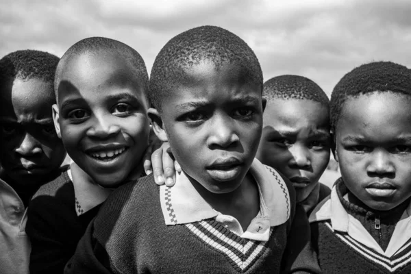 Unidentified Swazi Children July 2008 Nazarene Mission School Piggs Peak — Stock Photo, Image