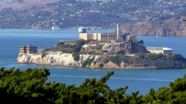 Alcatraz Sziget Telegraph Dombról San Franciscóban Kaliforniában Usa 2018 — Stock videók
