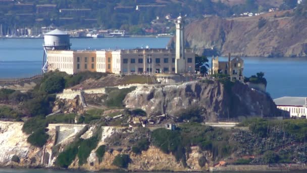 Alcatraz Island Seen Telegraph Hill San Francisco California Usa 2018 — Stock Video