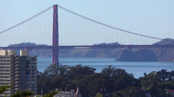 Jembatan Golden Gate Seperti Yang Terlihat Dari Telegraph Hill San — Stok Video