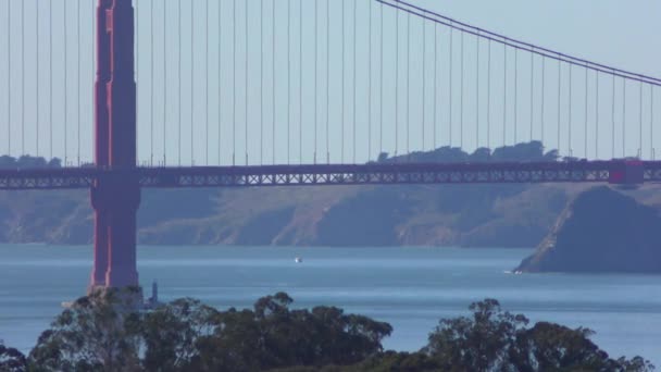 Golden Gate Köprüsü San Francisco California Daki Telegraph Hill Den — Stok video