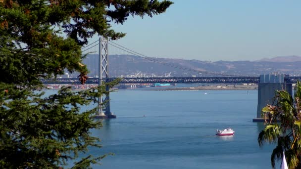 Bay Bridge Jak Vidět Telegraph Hill San Franciscu Kalifornie Asi — Stock video