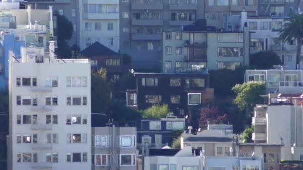 Gebäude Von San Francisco Kalifornien Vom Telegraphenhügel Aus Gesehen Oktober — Stockvideo