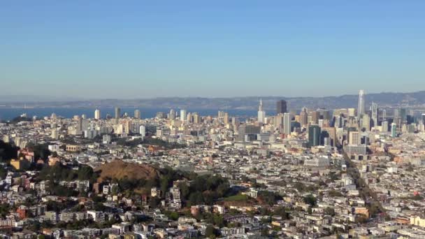 San Francisco Sett Utifrån Twin Peaks California Oktober 2018 — Stockvideo