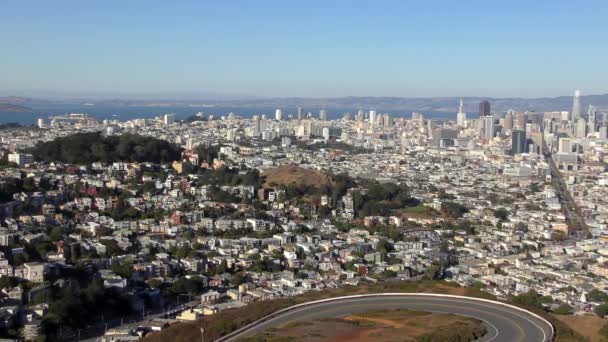 San Francisco Visto Desde Twin Peaks California Hacia Octubre 2018 — Vídeos de Stock