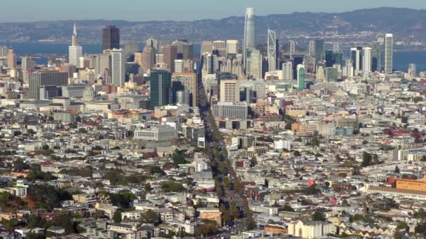 Die Market Street Und Das Finanzviertel Von San Francisco Von — Stockvideo