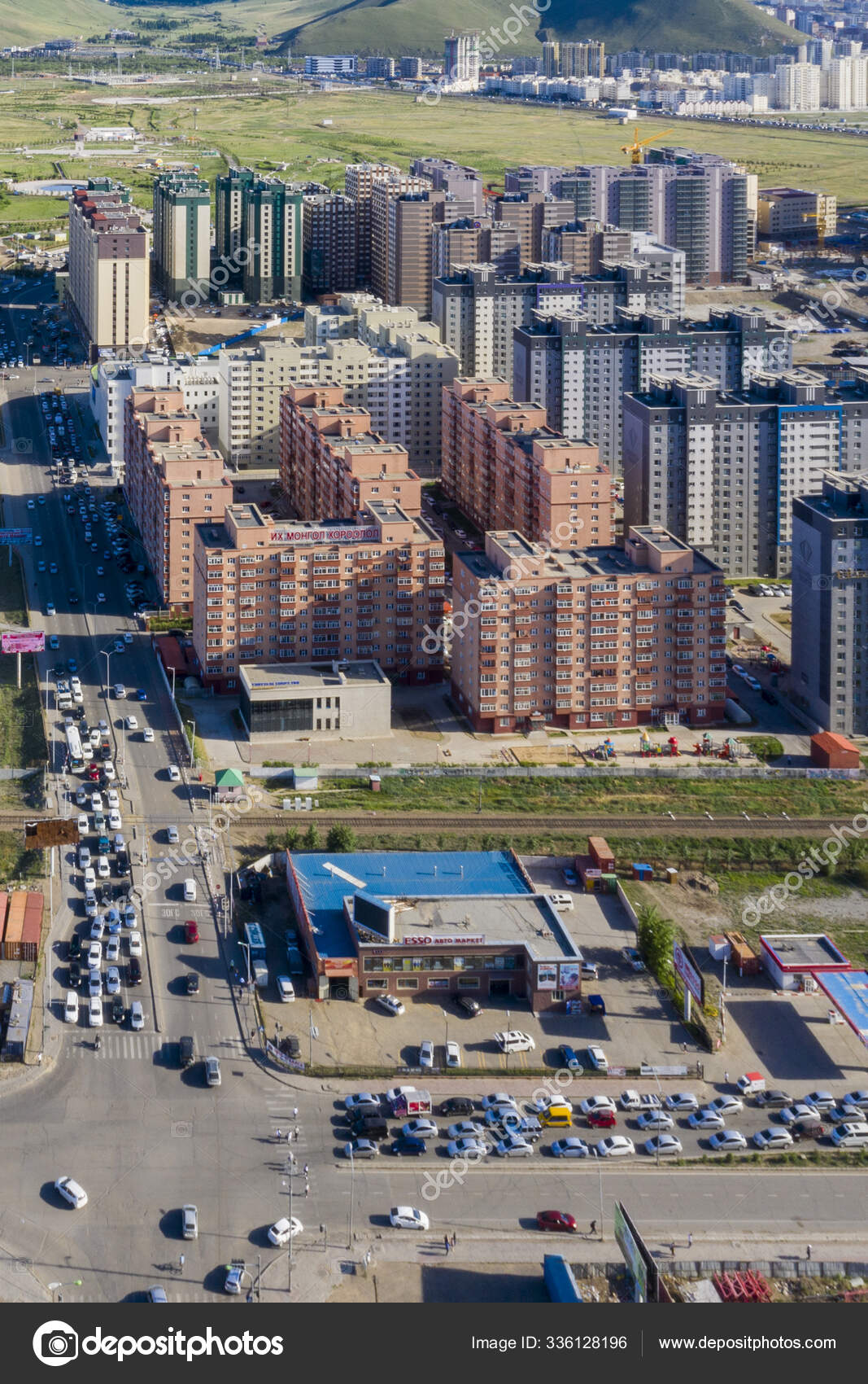 Aerial View Ulaanbaatar Capital Mongolia Circa June 2019 Stock