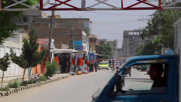 Straatverkeer Mazar Sharif Noord Afghanistan 2019 — Stockvideo