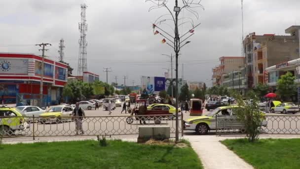 Traffico Stradale Mazar Sharif Afghanistan Settentrionale Nel 2019 — Video Stock