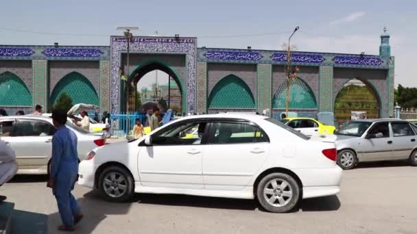 Gatutrafiken Mazar Sharif Norra Afghanistan April 2018 — Stockvideo