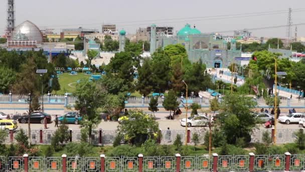 Pueblo Afgano Identificado Mezquita Azul Mazar Sharif Norte Afganistán 2018 — Vídeos de Stock