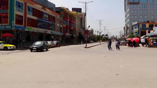 Street Traffic Mazar Sharif North Afghanistan 2019 — Stock Video