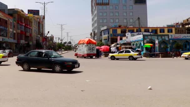Ruch Uliczny Mazar Sharif Północnym Afganistanie 2019 — Wideo stockowe