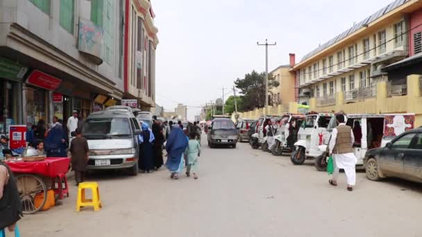 Tráfico Urbano Mazar Sharif Norte Afganistán 2019 — Vídeos de Stock