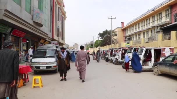 Tráfico Urbano Mazar Sharif Norte Afganistán 2019 — Vídeos de Stock