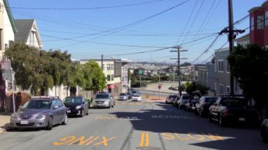 San Francisco, California 'daki Glen Park mahallesindeki sokak sahnesi, Ekim 2018 dolaylarında.
