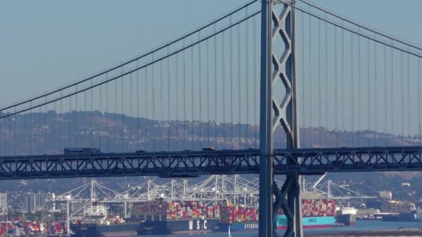 Bay Bridge Telegraph Hill Den San Francisco California Yaklaşık Ekim — Stok video