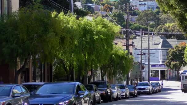 Straatscene Wijk Glen Park San Francisco Californië Circa Oktober 2018 — Stockvideo