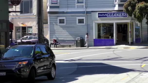 Cena Rua Bairro Glen Park São Francisco Califórnia Por Volta — Vídeo de Stock