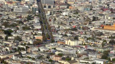 Market Caddesi ve San Francisco 'nun finans bölgesi Twin Peaks, California' dan, Ekim 2018 dolaylarında görüldü.
