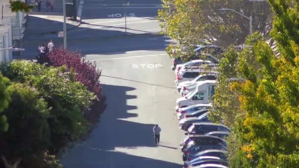 Kilátás Greenwich Street Telegraph Hill San Francisco California Körülbelül Október — Stock videók
