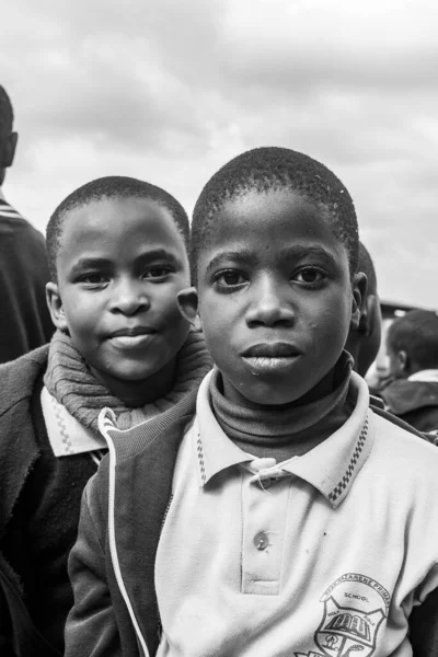 Niezidentyfikowane Dzieci Swazi Lipca 2008 Nazareńskiej Szkole Misyjnej Piggs Peak — Zdjęcie stockowe