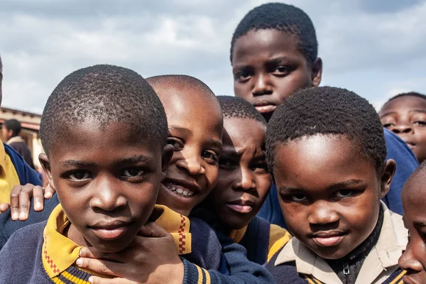 Неопознанные Дети Свазиленда Июля 2008 Года Школе Миссии Назарянина Пике — стоковое фото