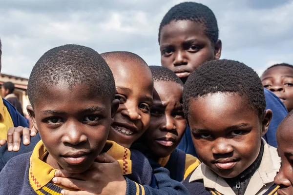 Unidentified Swazi Children July 2008 Nazarene Mission School Piggs Peak — Stock Photo, Image