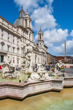 Roma, İtalya 'daki Piazza Navona (Navona Meydanı) binaları, 2008 dolaylarında