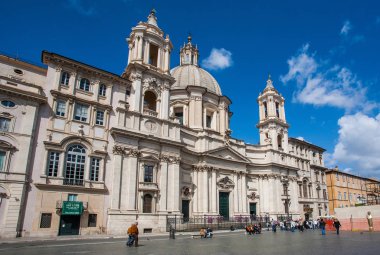 Roma, İtalya 'daki Piazza Navona (Navona Meydanı) binaları, 2008 dolaylarında