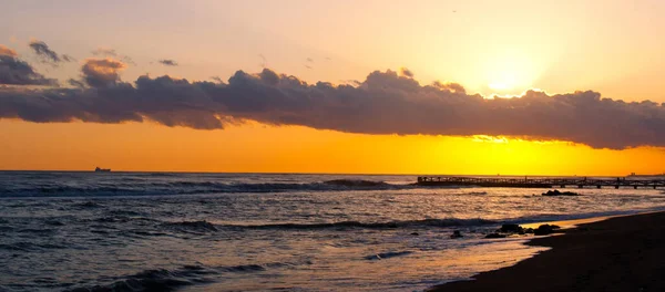 Cielo Tramonto Sul Mar Tirreno — Foto Stock