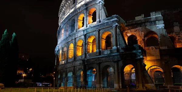 Colosseum Night Time Capital Italy Rome Stock Photo