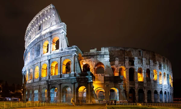 Colosseum Night Time Capital Italy Rome Stock Image