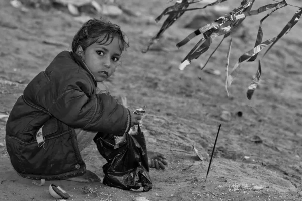 Raxaul India Neidentifikovaná Indická Dívka Ulici Asi Listopad 2013 Raxaulu — Stock fotografie