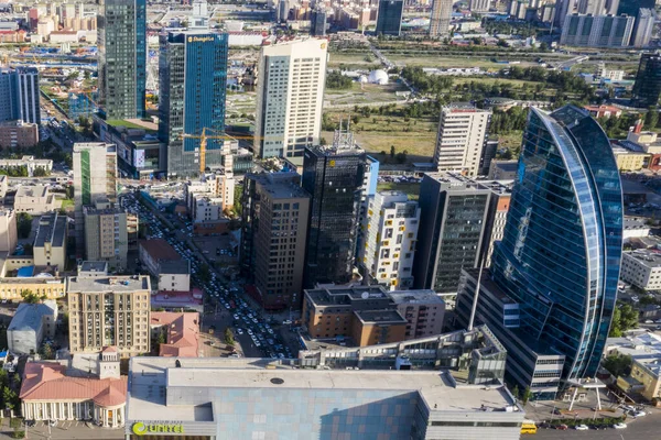2019年6月前后 蒙古首都乌兰巴托的空中景观 — 图库照片