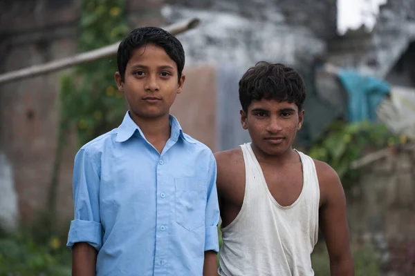 Сундарпур Индия 2013 Неопознанные Индийские Мальчики Местной Больнице Проказы Сундарпуре — стоковое фото